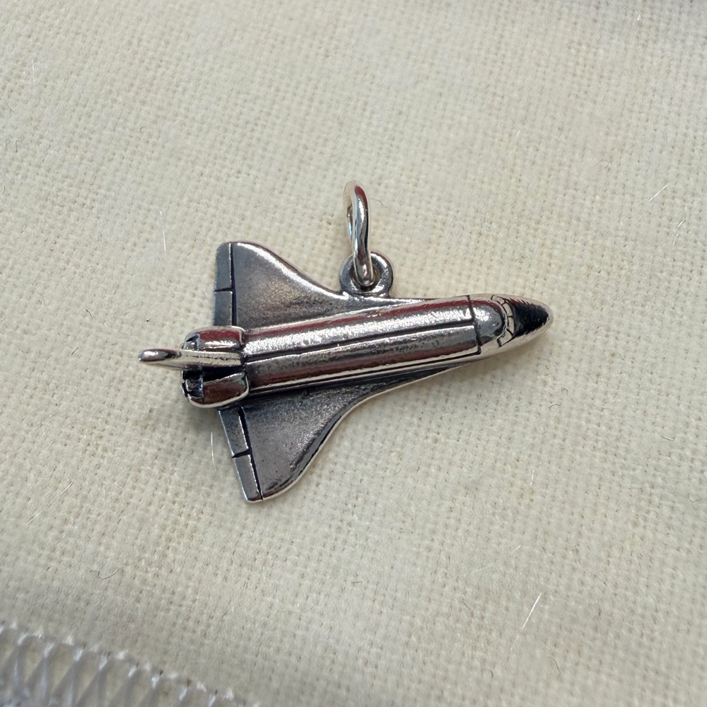 RARE Retired James Avery NASA Shuttle Charm, Sterling Silver